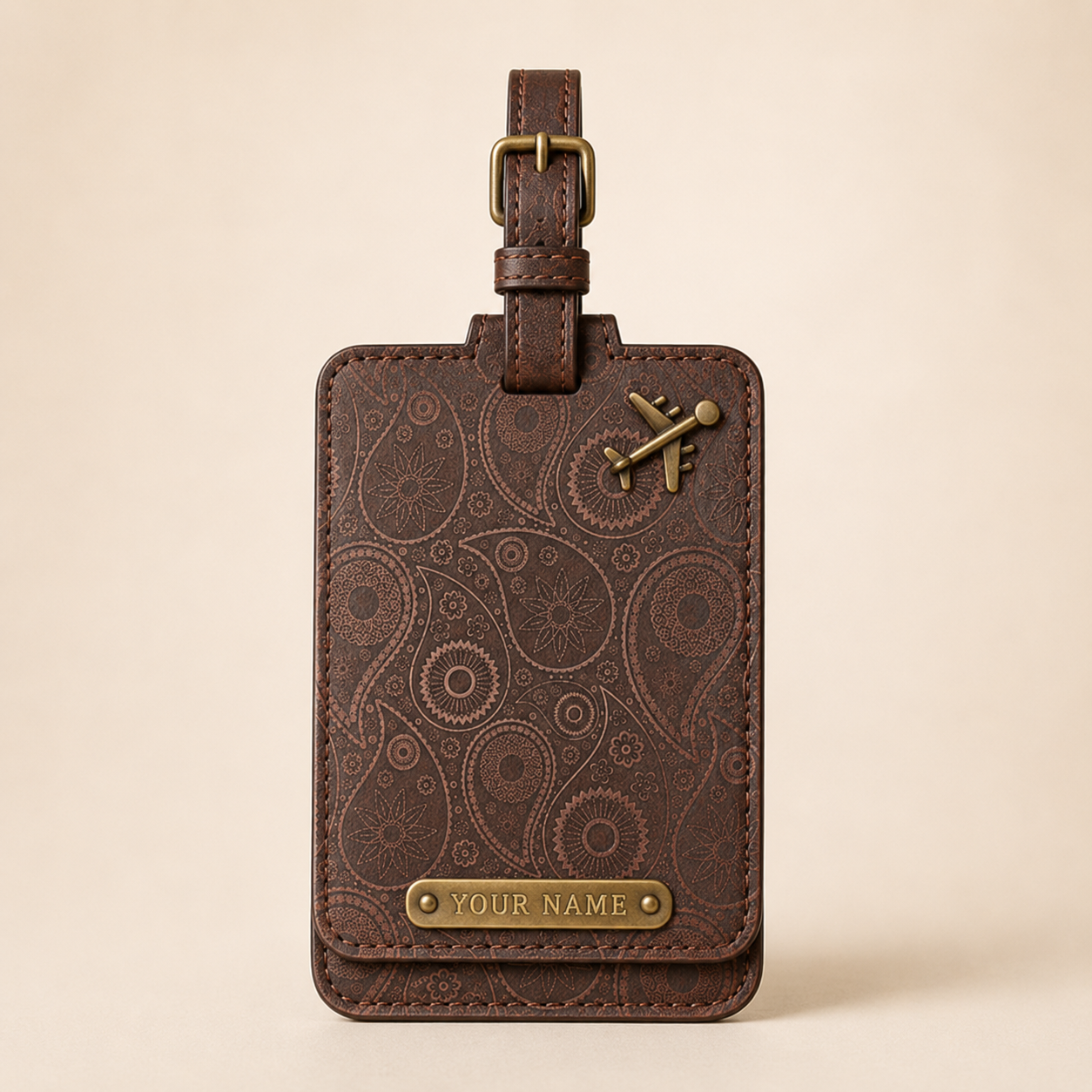 Customized Luggage Tag - Brown