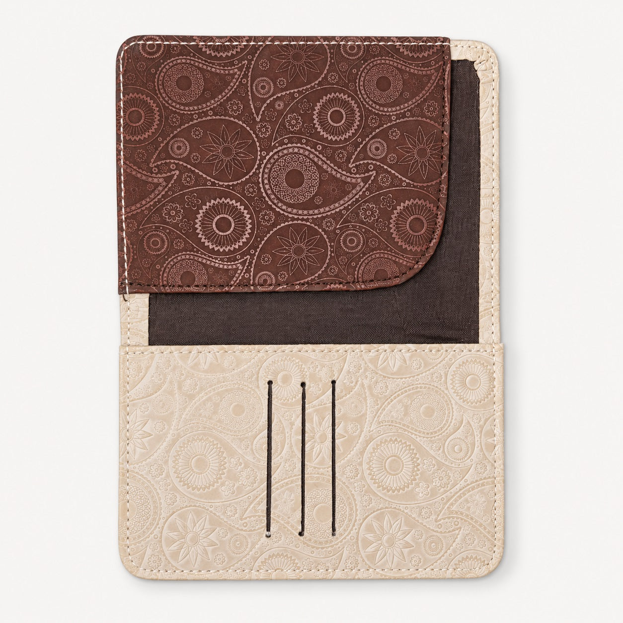 ersonalized Passport Cover with Custom Name Tag & Airplane Charm - Brown
